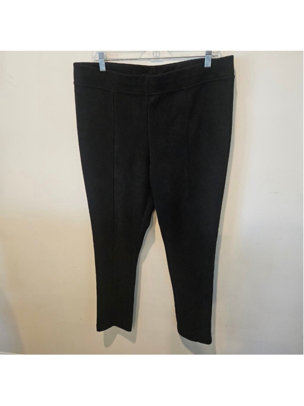 Women's Andrew Marc Black Faux Suede Pull-on Pants XL